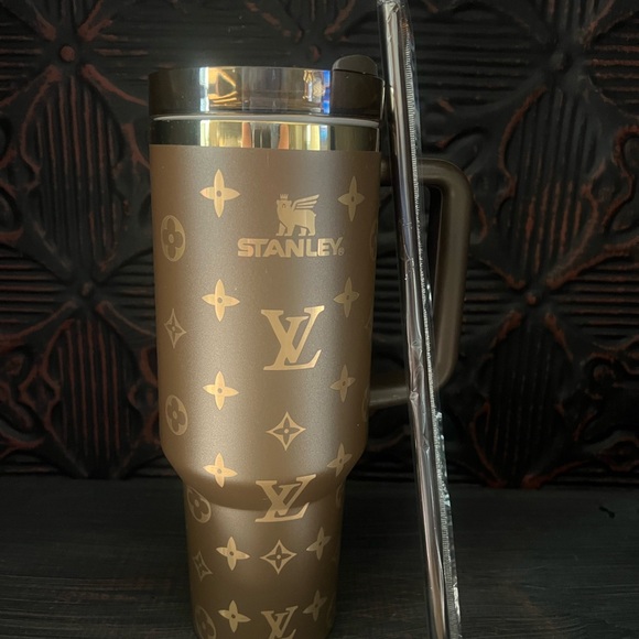 Stanley Other - Stanley x LV Metallic Brown Tumbler with Gold Logo includes lid and straw